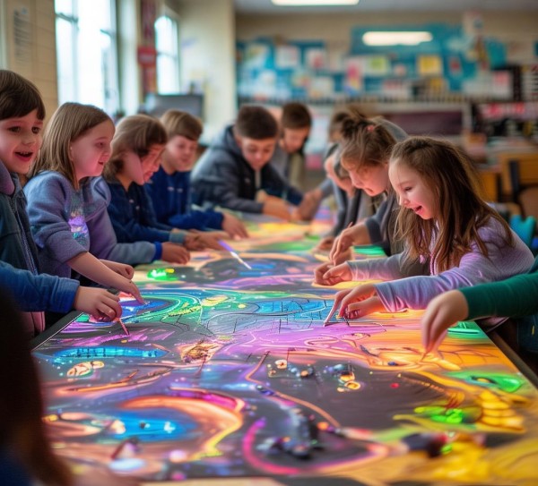 六年级绘画科技与创新作品图片，画笔下的科技奇遇与创意绽放